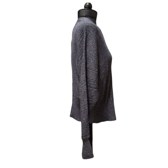 Zara Silver Metallic Knit Cardigan Medium NWT - Picture 2 of 5